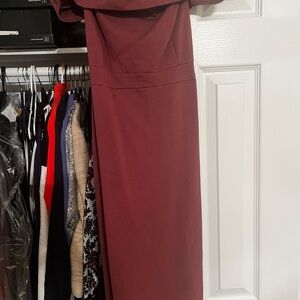 Windsor Strapless Burgundy Dress